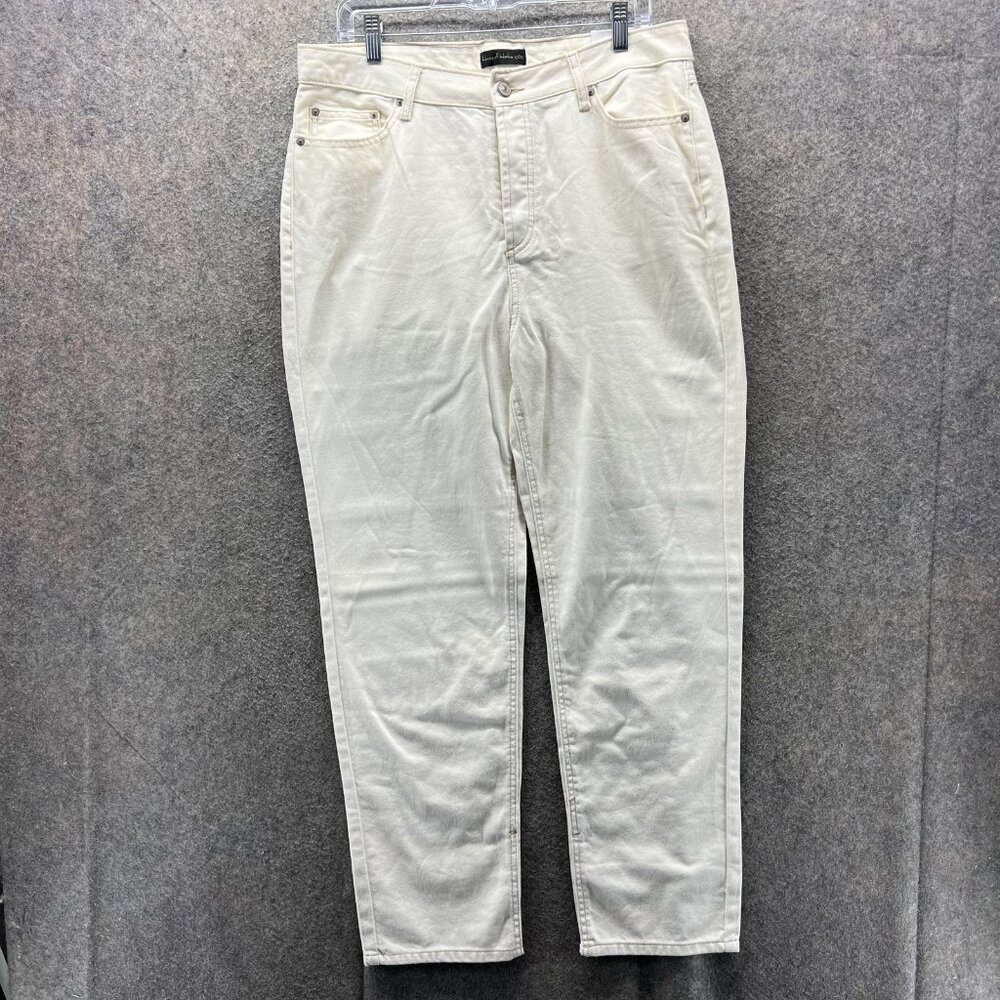 House Of Harlow 1960 Jeans Womens 31 White Super High Rise Straight Denim Pants